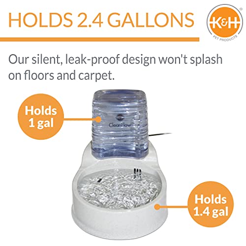 K&H PET PRODUCTS CLEANFLOW FILTERED WATER BOWL DOGS GRANITE 1.4G - GRANITE - Like New