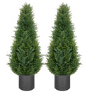 VIVATREES 3FT CEDAR TOPIARY FAUX PINE SHRUBS ARTIFICIAL CEDAR TREE, SET OF 2 - Brand New