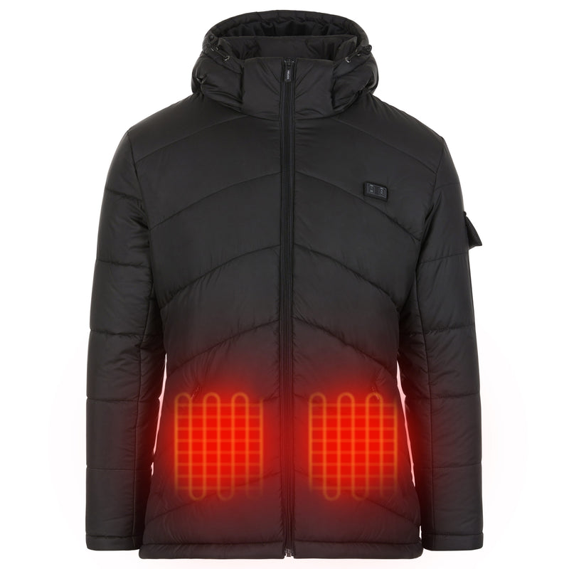 HELIOS WOMEN'S PAFFUTO HEATED COAT - SIZE: WOMEN XL - BLACK - Like New