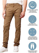 HARVIC GALAXY BY HARVIC MEN'S SUPER STRETCH SLIM FIT EVERYDAY CHINO PANTS - Brand New