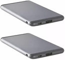 Ubio Labs PWB1026 6000mah Capacity Power Bank for Mobile Phone 2-Pack - Silver - Like New