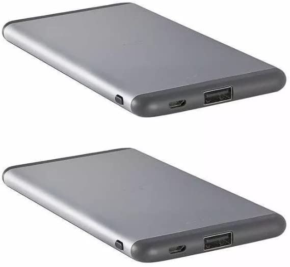 Ubio Labs PWB1026 6000mah Capacity Power Bank for Mobile Phone 2-Pack - Silver - Like New