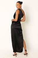 SL925168PTX PETAL & PUP WOMEN NADIA ONE SHOULDER MAXI DRESS BLACK SIZE 0 - Brand New