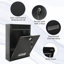DIGGOO MO01-4 Locking Steel Cover Security Mailbox - Black - Like New