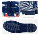 LANDCHIEF RAIN BOOTS MID CALF SOLID WATERPROOF RUBBER BOOTS SIZE: 9 - BLUE WAVE - Like New