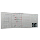 LUGO 24"X16" METAL PEGBOARD WALL ORGANIZER, 128 PC 128 PC PG-2416-SET-CM-GRY - Like New