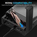 SABRENT LAY FLAT NVME & SATA HDD/SSD DOCK USB-C 10GBPS MULTICOLOR DS-UFNC - Like New