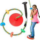 Jungle Gym Kingdom Tree Swing, Disc Seat Rainbow Climbing Rope, - Scratch & Dent