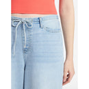 NO BOUNDARIES WOMEN'S MINI WAIST WIDE LEG PANTS, 31" INSEAM,SIZE: M - LIGHT WASH - Brand New