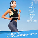 EXTRESPO WEIGHTED VEST, 11-20LB VEST WITH IRONSAND WEIGHTS - BLACK/GRAY/BLUE - Like New