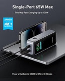 ANKER PRIME POWER BANK, 12,000 MAH 2-PORT PORTABLE CHARGER 130W OUTPUT - BLACK - Brand New