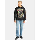 JURASSIC WORLD JURASSIC PARK MEN'S OVERSIZE PRINT HOODY - SIZE: MEN L - BLACK - Like New