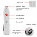 PETURAL LED PETURAL DOG NAIL GRINDER CLIPPERS 3-SPEED RECHARGEABLE - WHITE - Like New