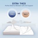 ELEMUSE Extra Thick Cooling King Mattress Topper 1300 GSM B09N8JWQG4 - White - Like New