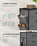 SONGMICS CHEST OF DRAWERS BEDROOM 8 FABRIC DRAWERS 35 X 107 X 93 CM SLATE GRAY - Like New