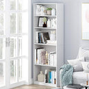FURINNO Jaya Book Shelf 5-Tier Bookshelf Adjustable Shelves 14110R1WH - White - Like New