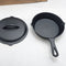 CUISINEL 8" CAST IRON SKILLET & CAST IRON BRAISER LID - BLACK - Like New