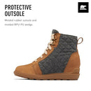 088233 SOREL WOMEN'S EVIE II NW LACE BOOTS - VELVET TAN, GUM - SIZE 8 - Like New