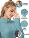 FKEEP WOMEN'S LONG SLEEVE ATHLETIC JACKETS UPF 50+ THUMB HOLES LAKE BLUE S - Brand New