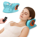 HARRFLOW NECK MASSAGER PORTABLE NECK TRACTION DEVICE,CERVICAL HEATING TURQUOISE - Like New