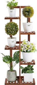 ROSE HOME FASHION SOLID PINE WOOD PLANT STAND 41 IN 5 TIER  - NATURAL BROWN - Like New