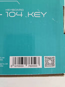 Shipadoo 104 Key K160 Wired USB Full Sized Keyboard - Black Like New