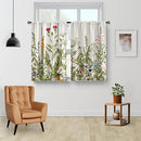 AIMEGO Kitchen Curains Spring Flower Botanical Vintage 36In 2 Panels - Floral - Like New
