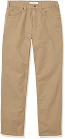 AMAZON ESSENTIALS MEN'S CARPENTER PANTS TOOL POCKETS 36W X 31L KHAKI BROWN - Brand New