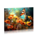 DEORAIO Flower ButterflyWall Canvas Wall Art Colorful Scenery - B0DB1XQH3C - Brand New