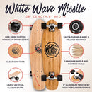 Versatile 28" Bamboo Longboard Drop Deck Skateboard B01FGKN35W - Missle Small - Brand New