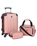TRAVELERS CLUB CHICAGO HARDSIDE EXPANDABLE SPINNER LUGGAGE - 3 PIECE SET - Like New