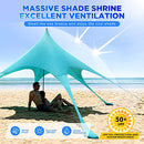 Fayloch Beach Sun Shade Tent Canopy - Turquoise - Like New