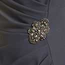 Alex Evenings Women's Short Side Ruched Dress with Cascade Ruffle Skirt, 12 - Brand New
