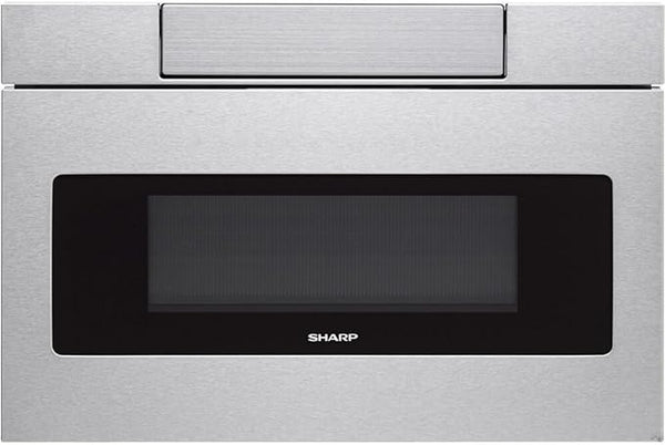 Sharp - 24" 1.2 Cu. Ft. Built-in Microwave Drawer SMD2470ASYE - Stainless Steel Like New