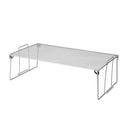 Stackable Mesh Shelf, Storage Rack, Space Saving Design (1, Medium) - Silver - Brand New