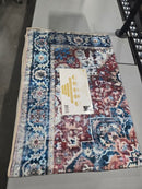 KATHY IRELAND HOME KATHY IRELAND FLANNEL AREA RUG 4FT X 6FT - BLUE/WHITE/RED - Like New