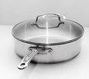 CUISINART 4 QT. STAINLESS STEEL SKILLET SAUTE PAN/LID - STAINLESS STEEL - Like New