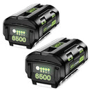 JOROMOV 2 PACK 6500MAH REPL FOR RYOBI 40V LITHIUM BATTERY OP4040 - BLACK/GREEN - Like New