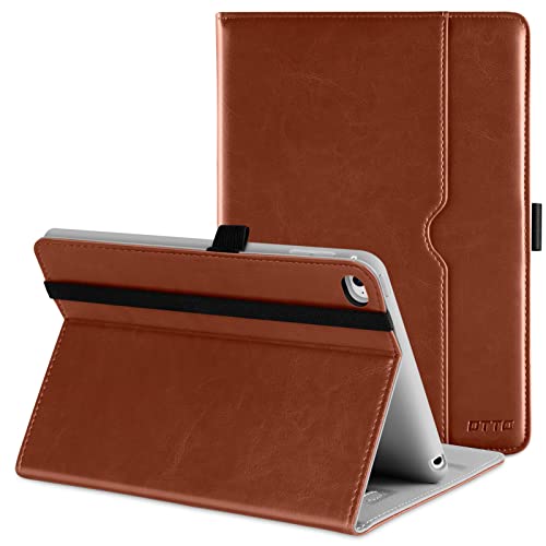 DTTO for iPad Mini 4 Case Premium Leather Folio Stand Cover Case - Brown - Like New