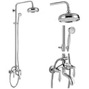 gotonovo Polished Chrome Exposed Pipe Bathroom Shower System Wall Mount 8’’ - Brand New