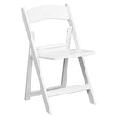 Flash Furniture HERCULES Series 1000 lb Capacity White Resin Folding Chair - Like New