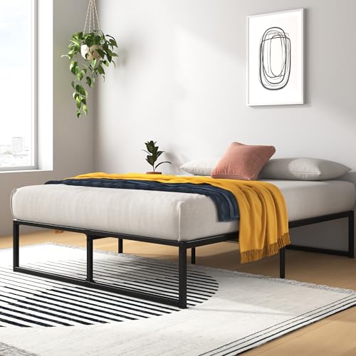 ZINUS LORELEI 14 INCH METAL PLATFORM BED FRAME QUEEN OLB-SMPB-14QS-BLK - BLACK - Like New
