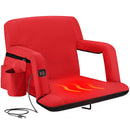 ALPCOUR 25X17 POLYESTER HEATED BLEACHER SEAT - RED - Like New
