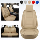 MARVLOSV UNIVERSAL LEATHER CAR SEAT COVERS FULL SET, BEIGE - Like New