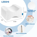 LESUMI Memory Foam Knee Pillow, Sleeping Leg Pillow, for Side Sleepers - White - Like New