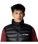 WO8959 Columbia Men Arctic Crest Down Vest Black M - Brand New