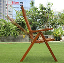 INTERBUILD REAL WOOD Acacia Adjustable Folding Chair STK04004 - Golden Teak - Like New