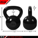 JFIT Cast Iron Kettlebell Single Weight Flat Bottom Polished Handle B08XSNZ54S - Brand New