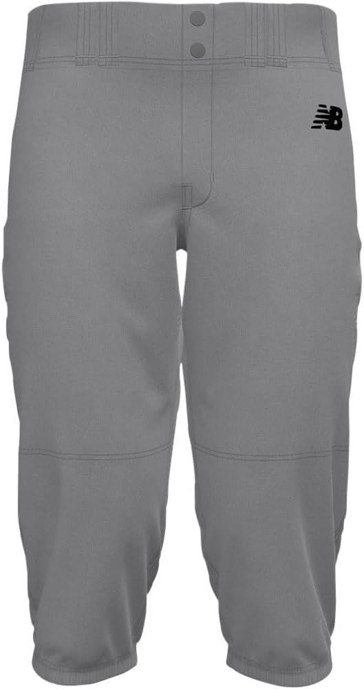New Balance Men's Solid Knicker Baseball Pants - L -GRAY - Brand New