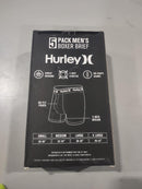 HURLEY 5 PACK MEN'S BOXER BRIEFS - SIZE: MEN M 32-34 - SIZE: MEN M - BLACK/GRAY - Brand New